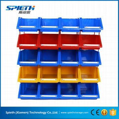 Double side mobile plastic tool box parts storage bin