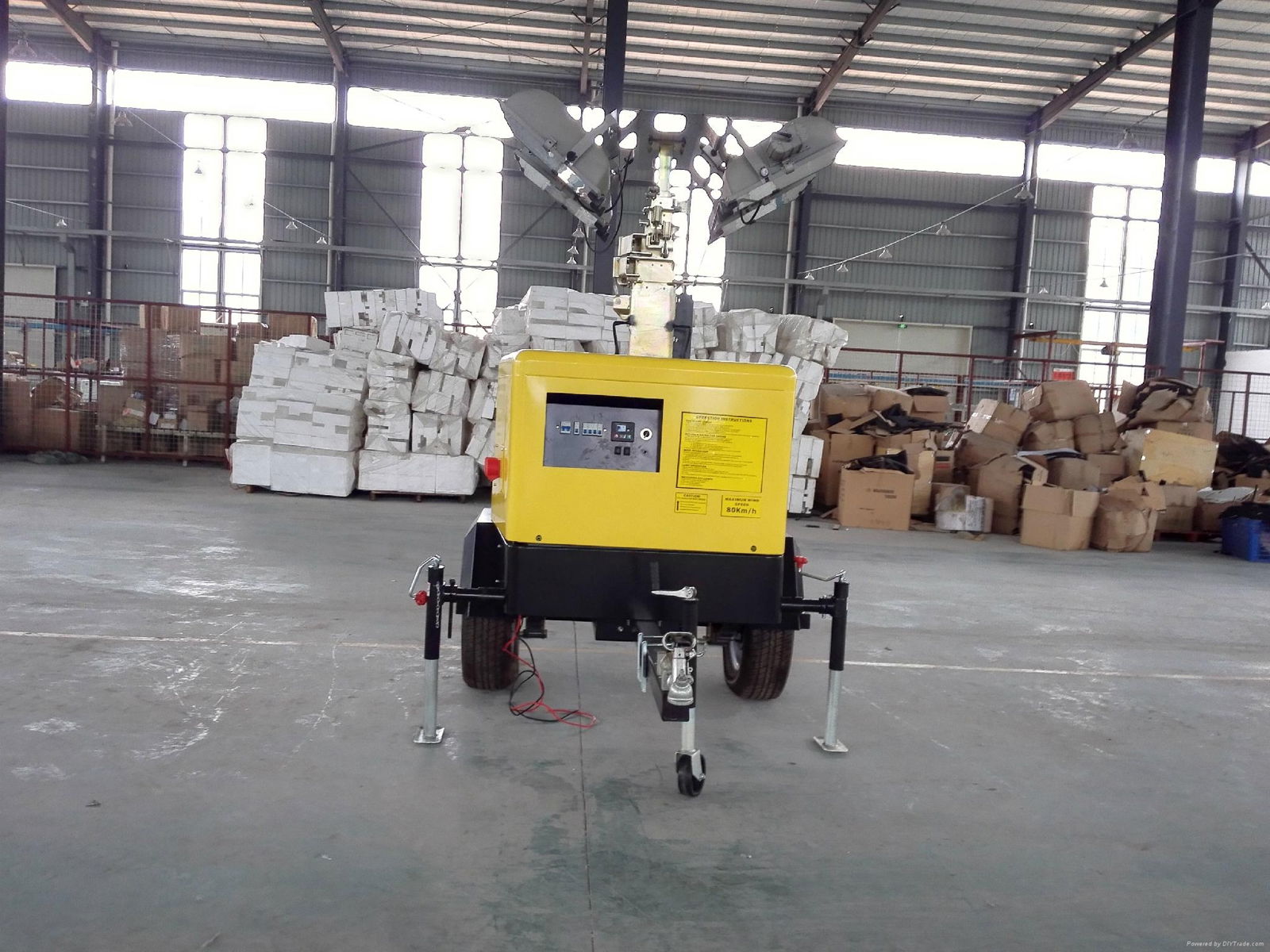 9M Hydraulic height Mobile lighting tower with 8KW kubota generator  2