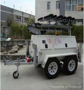 Auto lifing mobile light tower with LED lights ! 