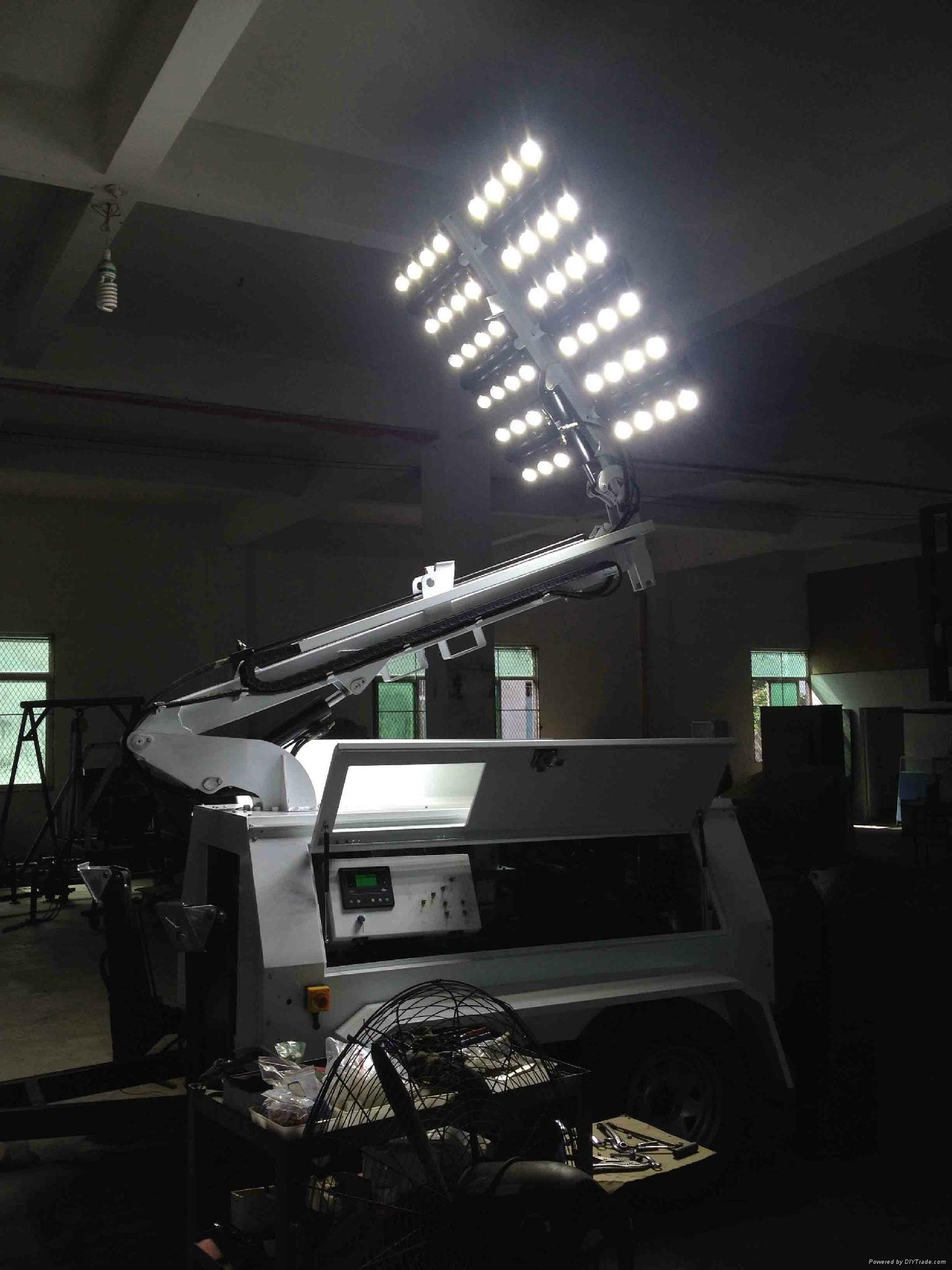 Auto lifing mobile light tower with LED lights !  3