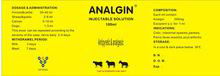 50% Analgin Injection 100ml packing for animal use looking for distributor