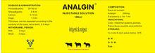 50% Analgin Injection 100ml packing for