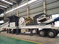 Tyre type mobile stone crushing station