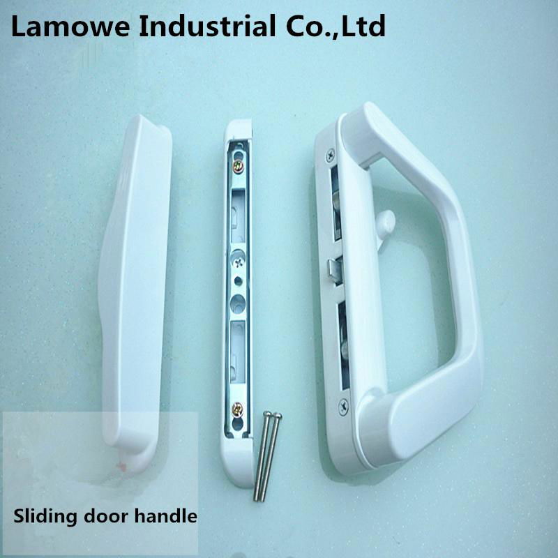   Hot sale durable zinc single side alloy aluminum sliding door handle 4