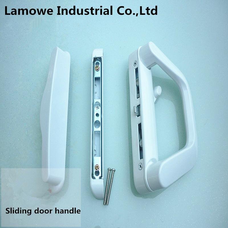 Wholesale good price powder coating zinc alloy sliding door handles with key  5