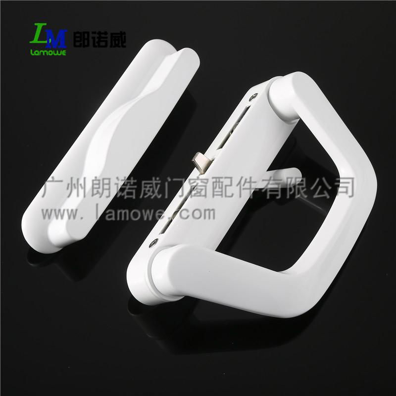 Wholesale high quality black and white aluminum door sliding handle for zinc all