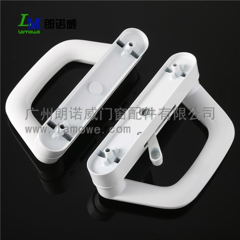 Wholesale high quality black and white aluminum door sliding handle for zinc all 4