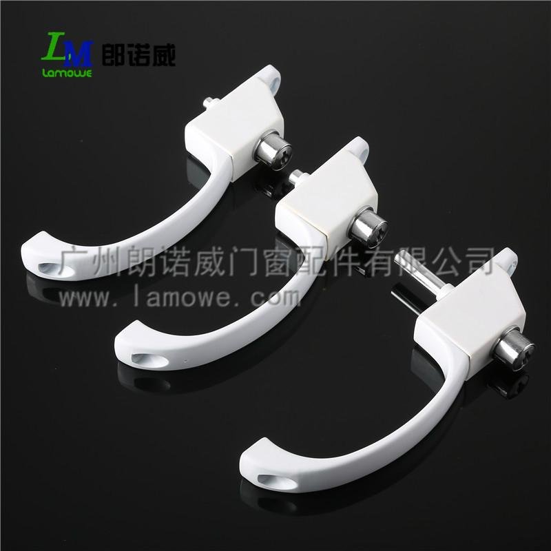 Best Practical High Quality White Aluminum Alloy Aluminum Window Handle with Key 3