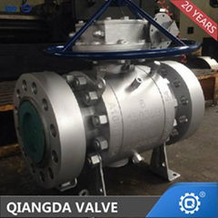 High temperature metal seat trunnion mounted ball valve