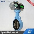 Cast Steel Wafer Lined Rubber Seated Type Butterfly Valve 5
