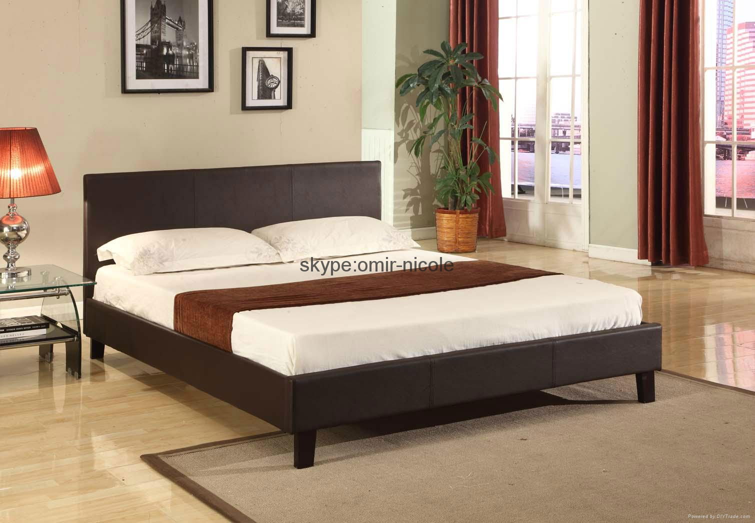 Modern PU Leather Bed Fabric Bed For sale