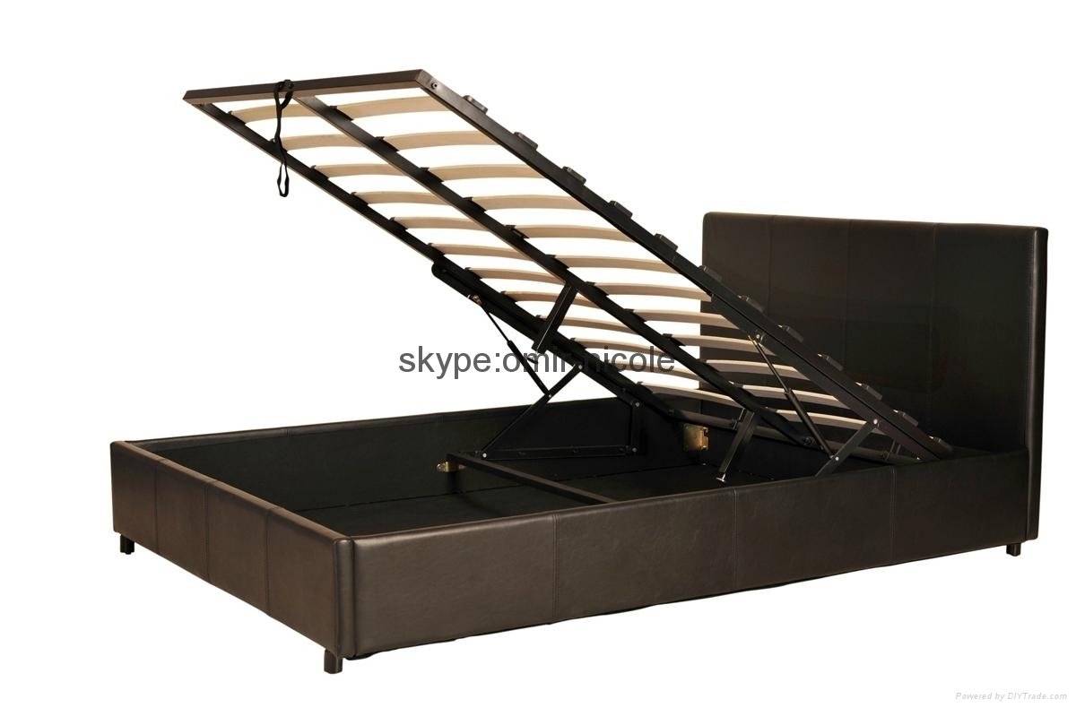 Gas lift Pu Leather Bed 