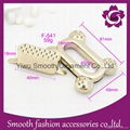 Rectangle Gold Metal Twist Lock for Handbag