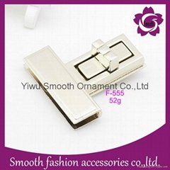 Rectangle Gold Metal Twist Lock for Handbag