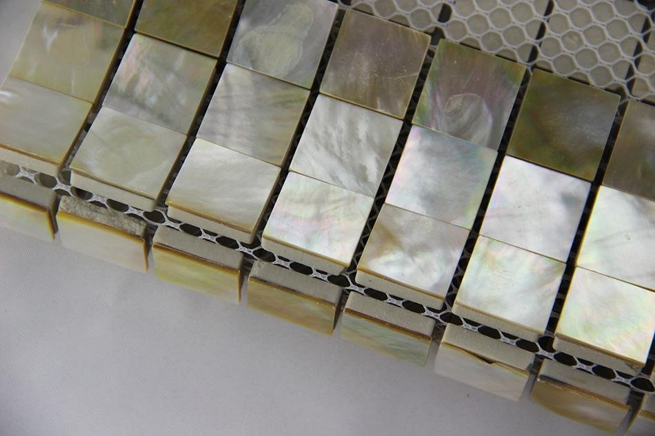 MOP-G04 25mm yellow lip shell mosaic tile for home decoration  4
