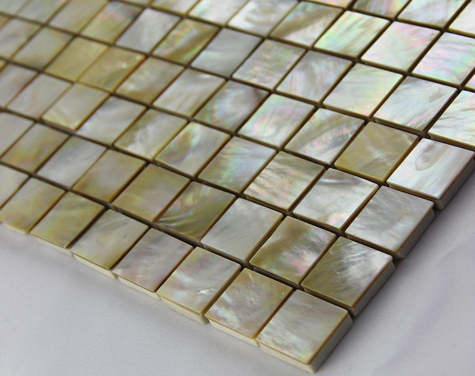 MOP-G04 25mm yellow lip shell mosaic tile for home decoration  3