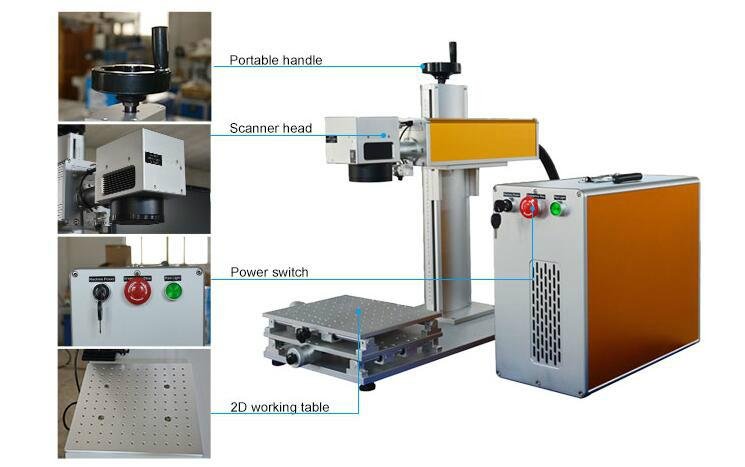 20w fiber laser marking machine, color laser marking machine  4