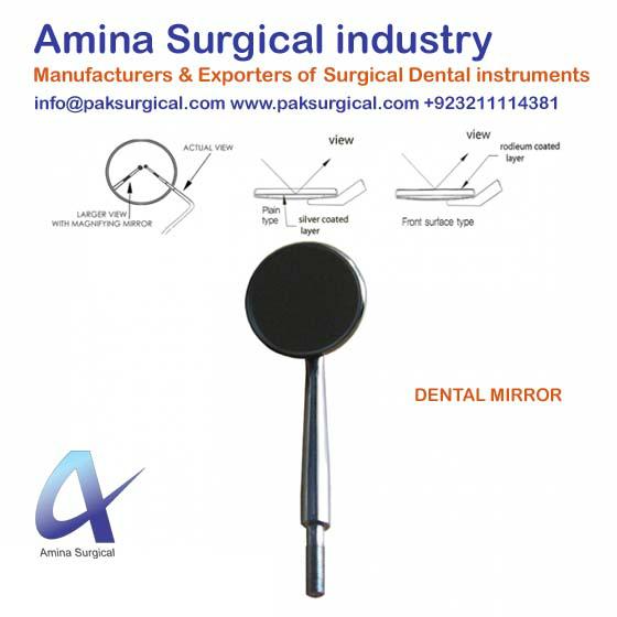Dental instruments Mirrors Amina Surgical industry (Pakistan Manufacturer) Other Industrial