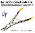 TC Extracting Forceps wire holding pliers action