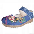 Vintage Women shoes Casual Linen Cotton Floral Embroidery Ladies Canvas Shoes