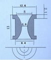 Buncher bow ceramic eyelets guide for twisting machine 3