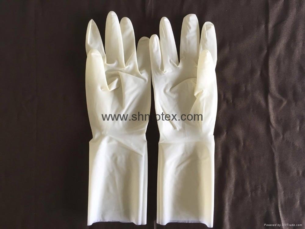 #1510 Disposable Sterile Non-Beaded Cuff Latex Surgical Gloves 2