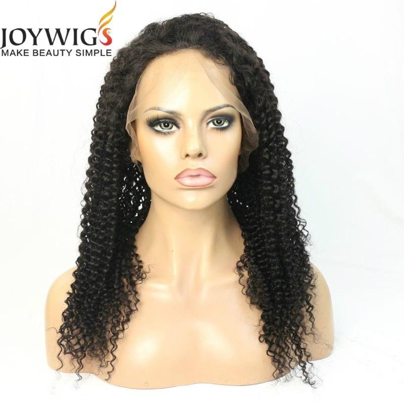 In stock Brazilin virgin hair deep curl 200% Heavey density 360 full lace wigs f