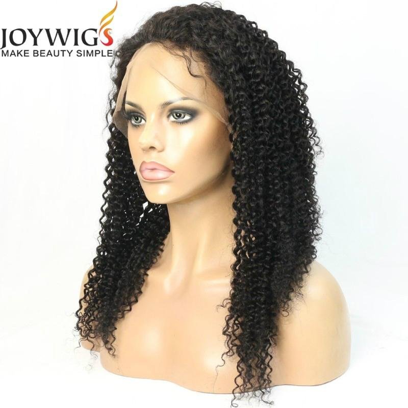In stock Brazilin virgin hair deep curl 200% Heavey density 360 full lace wigs f 2