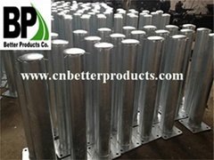 Surface mounted steel bollards