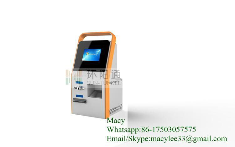 7 Inch Touch Screen Bank ATM Machine Card Reader Wall Mounted Kiosk Self Payme 2