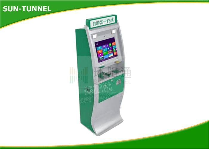 Touchscreen Ticket Printing Machine Free Standing Terminal Printer Kiosk