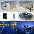 Fiber optic swimming pool light with LED light engine and end emitting cable 4