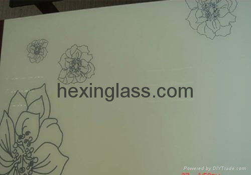 the CE SGCC certification of white frosted glass table 2