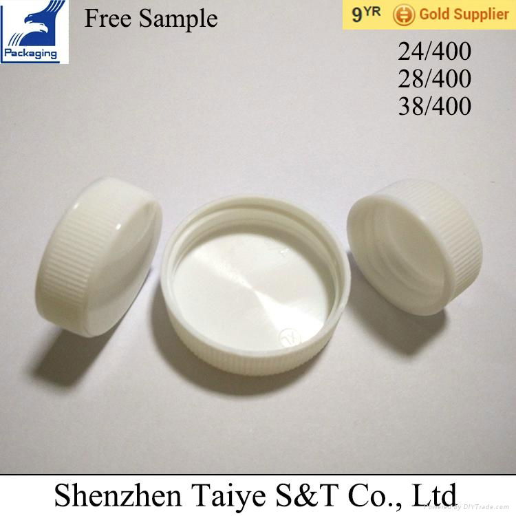 Wide mouth PP plastic type bottle caps 24mm, 28mm, 38mm plastic closure 4