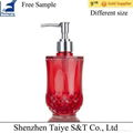 Different special shape exquisite acrylic lotion bottle with metal pump