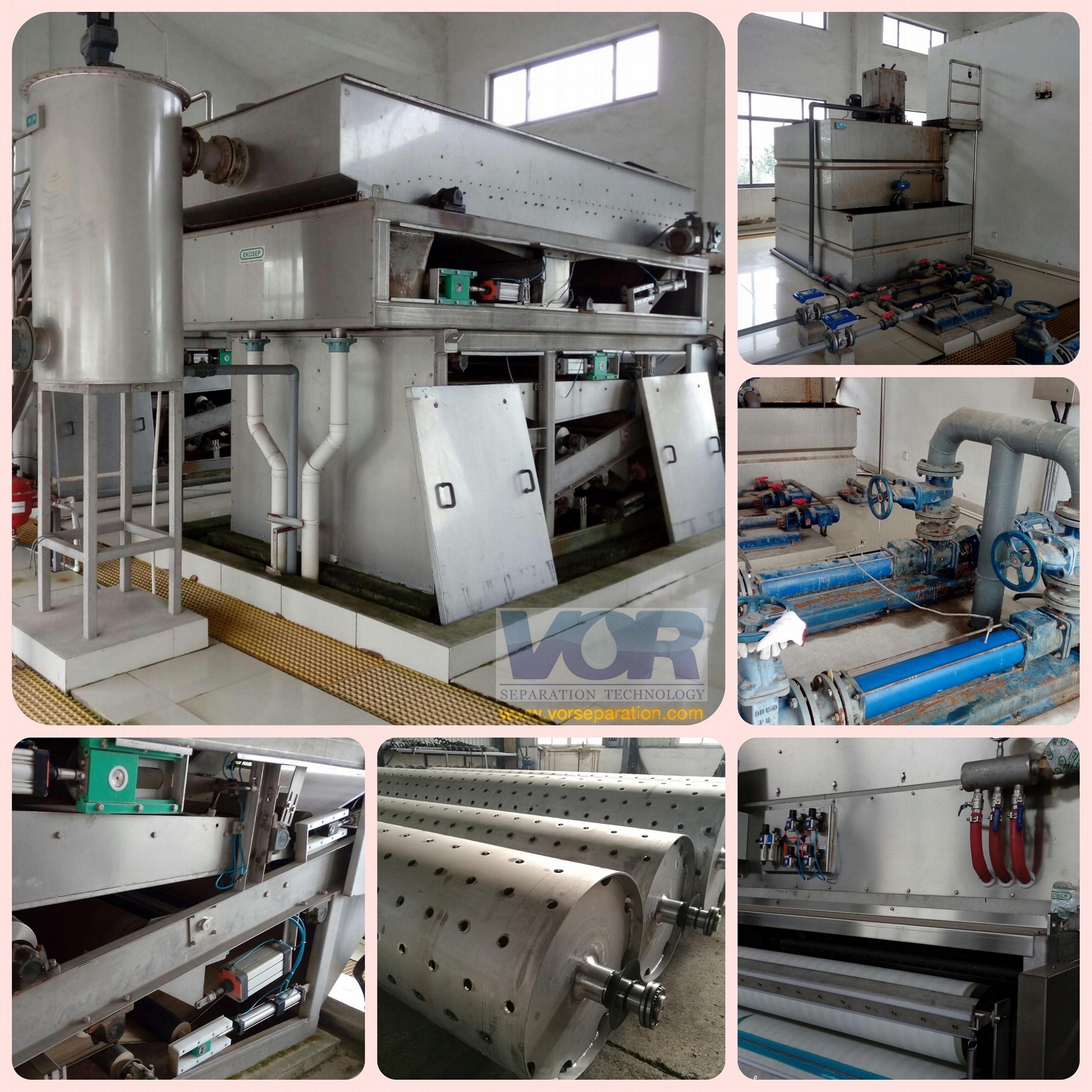 Belt Filter Press for sludge dewatering VSLS10B16TM VOR SEPARATION