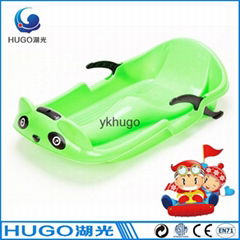 unique design kids plastic toboggan with backrest