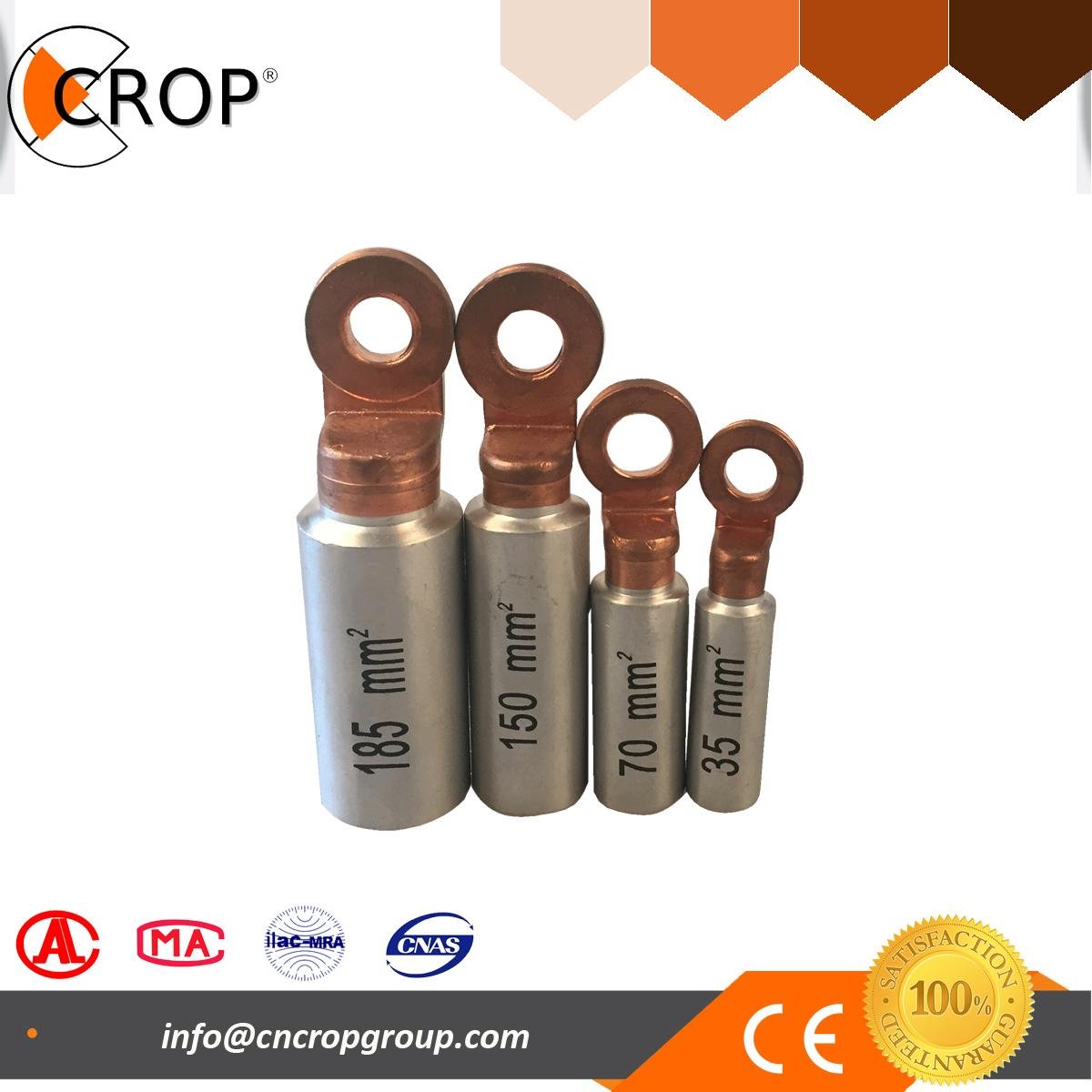 Wenzhou Yueqing hot sale copper crimp cable lug cable terminals DTL sereies 2