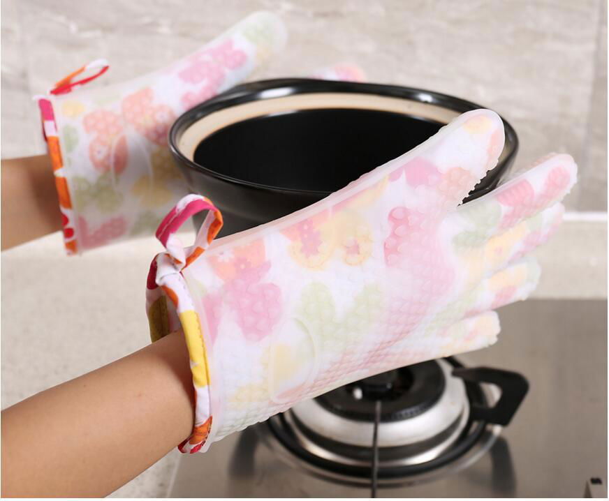 Kitchen Tool Glove for Chef Silicone Cotton Mitt 5