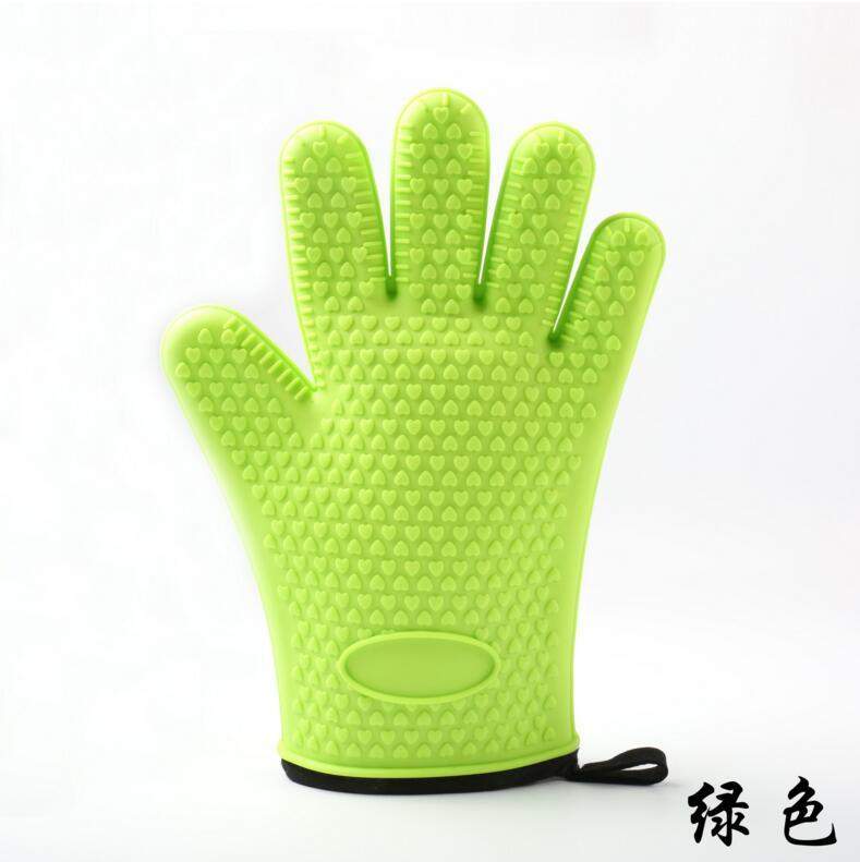 Cotton Heatresistance Grill Mitt Silicone Glove BBQ tool (China
