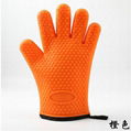 Cotton Heat-resistance Grill Mitt Silicone Glove BBQ tool 3