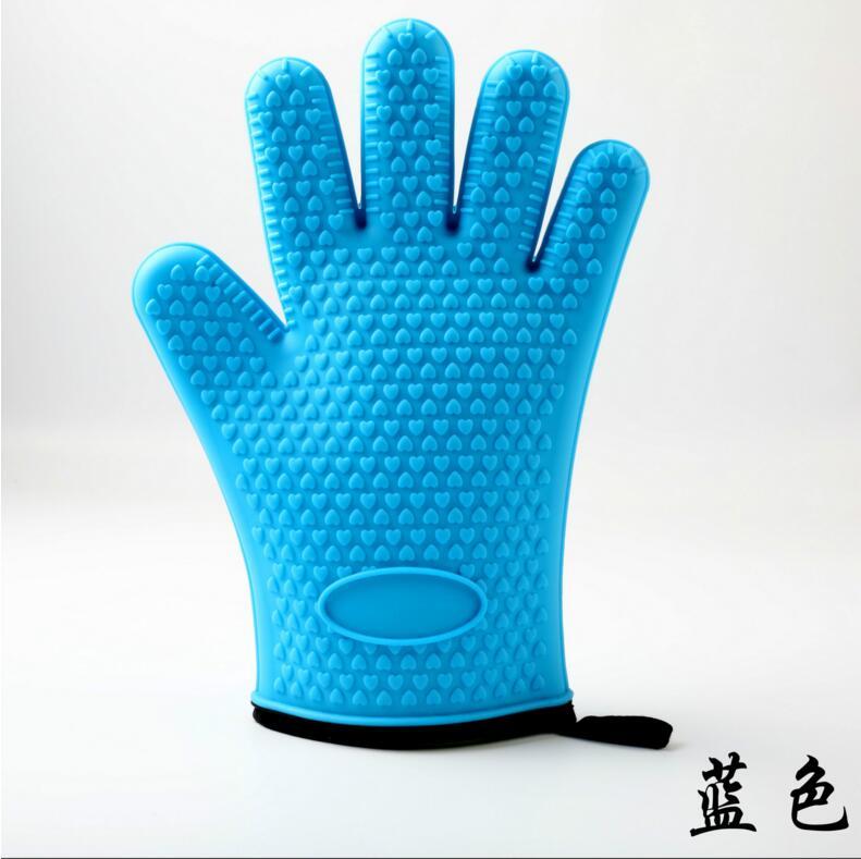 Cotton Heatresistance Grill Mitt Silicone Glove BBQ tool (China