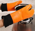 New Silicone Long Oven Grill Gloves Mitt 4