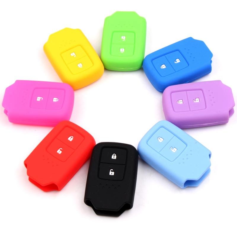 Red Blue Orange Eco-friendly Silicone Soft Cover Car Protective Key Cases 5