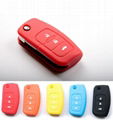 Red Blue Orange Eco-friendly Silicone Soft Cover Car Protective Key Cases 4