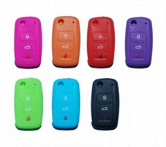 Red Blue Orange Eco-friendly Silicone Soft Cover Car Protective Key Cases