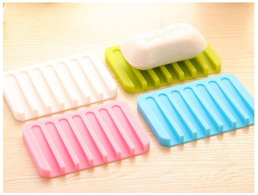 Thick Soft Silicone Soap Dishes For Bathroom 5