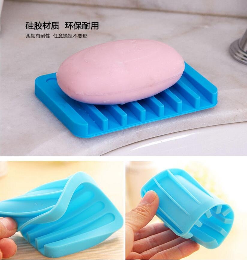 Thick Soft Silicone Soap Dishes For Bathroom 4