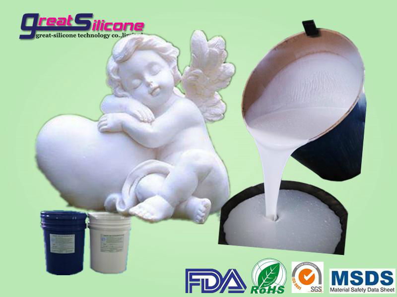  RTV-2 silicone rubber for middle size gypsum decoration mold making 3