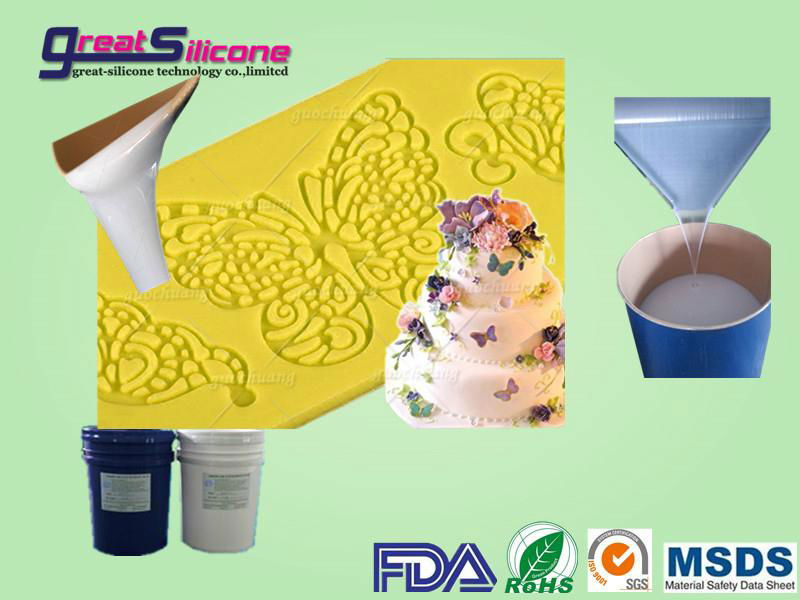 10 shore A food grade rtv-2 silicone rubber for decorative lace mold   